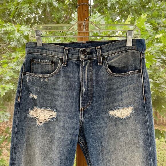 Rag & Bone Women's High Waisted Straight Leg Distressed Jeans Size 27 - Picture 3 of 9